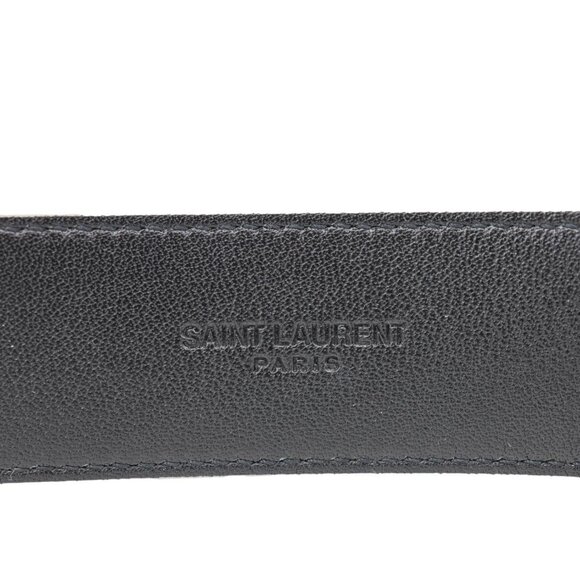 Yves Saint Laurent  Cassandre Leather Belt Beige Size 90 - Picture 11 of 11